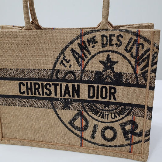 DO1286 Book Tote BIG size 41.5cm 36.5cm Embroidery LOGO red Handbag grey-3