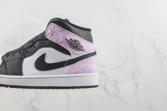 Designer Air Jordan 1 Mid White Tan Navy AJ1