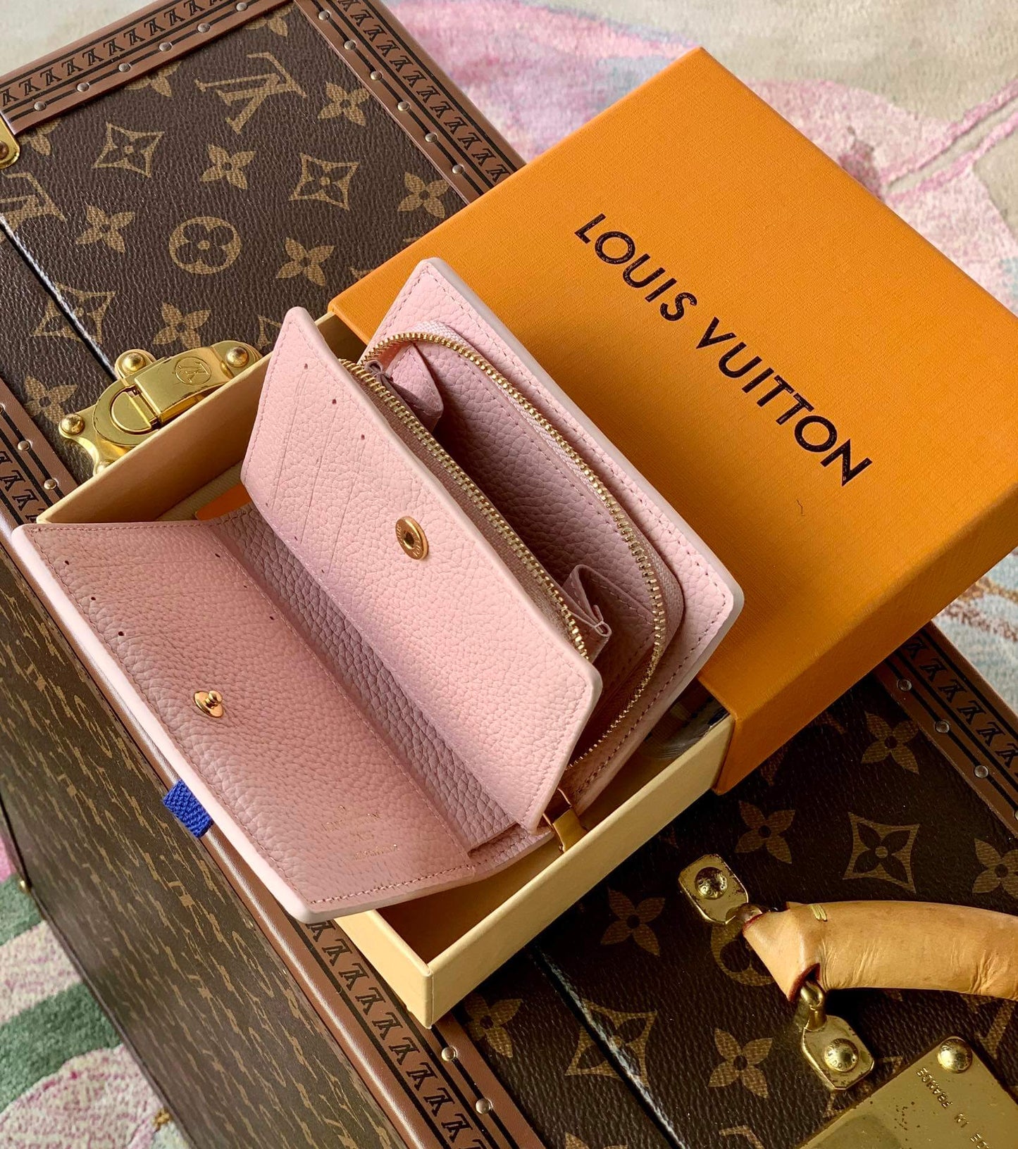 M41938 M81212 CLÉA WALLET pink Monogram Embroidery