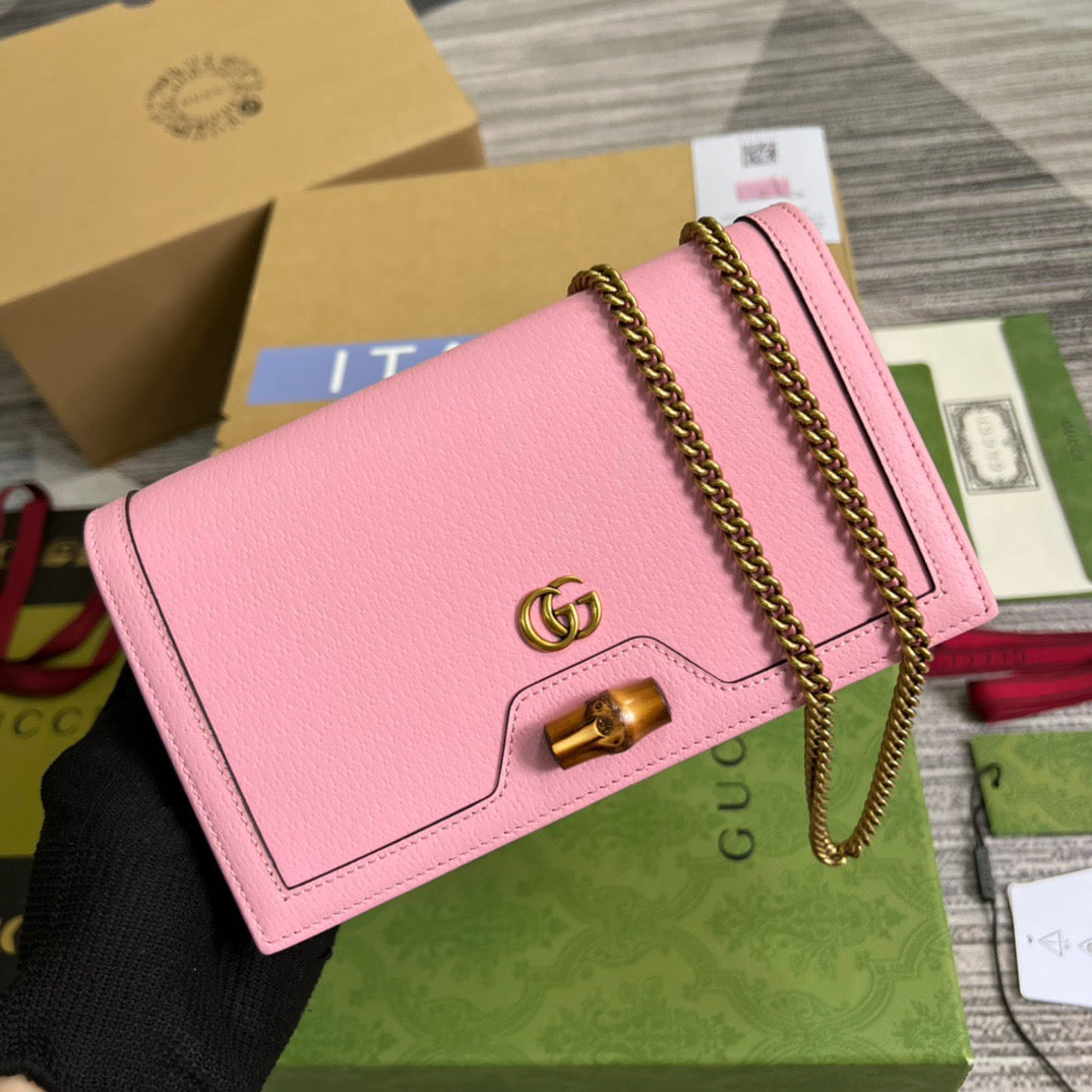 gg Diana Mini Bag With Bamboo Pink For Women, Women’s Bags 7.5in/19cm gg 696817 DJ20T 5815