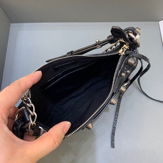 Balen Le Cagole Mini Bag With Chain In Black, For Women, Bags 8.2in/21cm 6958141VG9Y1000