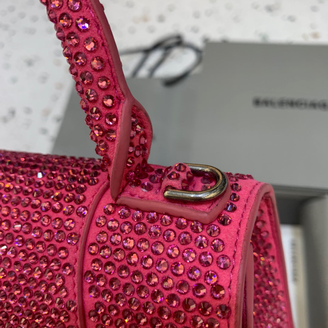 Balen Hourglass XS Handbag In Pink, For Women, Bags 7.4in/19cm