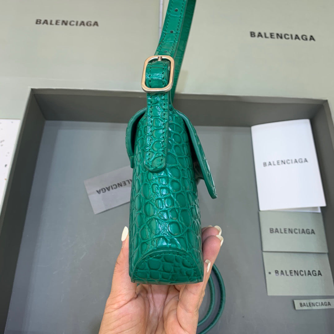 Balen XX Small Flap Bag Box Green, For Women, Bags 10.6in/27cm 6956452108Y3613