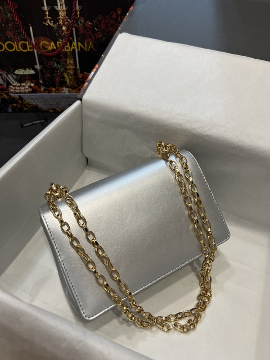 DG Nappa DG Girls Shoulder Bag Silver For Women 8.3in/21cm DGÂ
