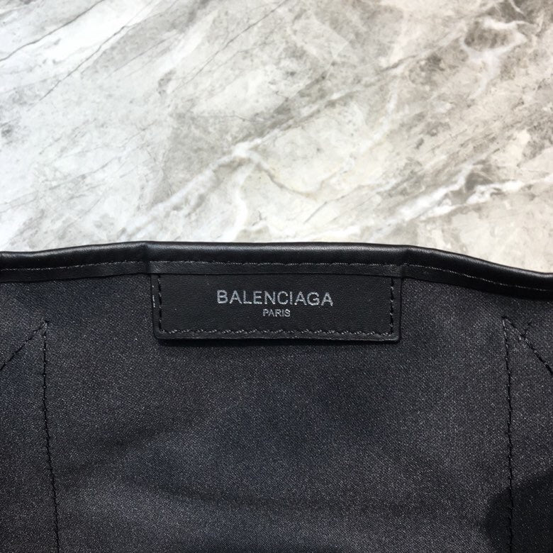 Balen Navy Small Cabas Tote Bag In Black, For Women, Bags 18.5in/47cm 3399332HH3N1000