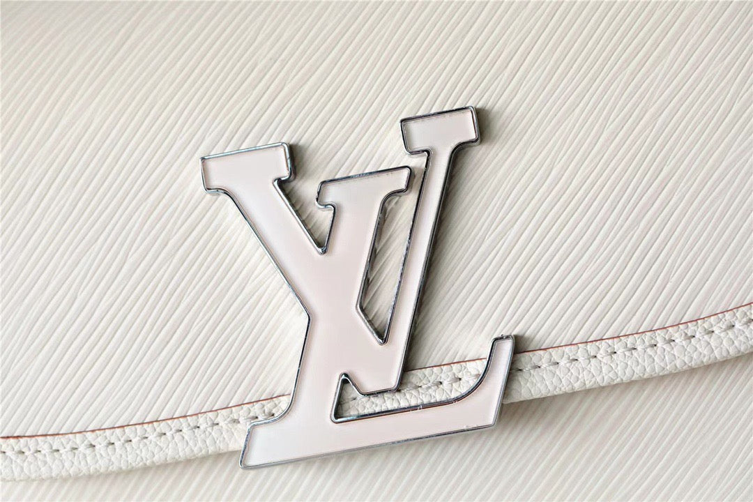 LV Buci Epi Quartz White For Women, Shoulder And Crossbody Bags 24.5cm/9.6in LV M59457