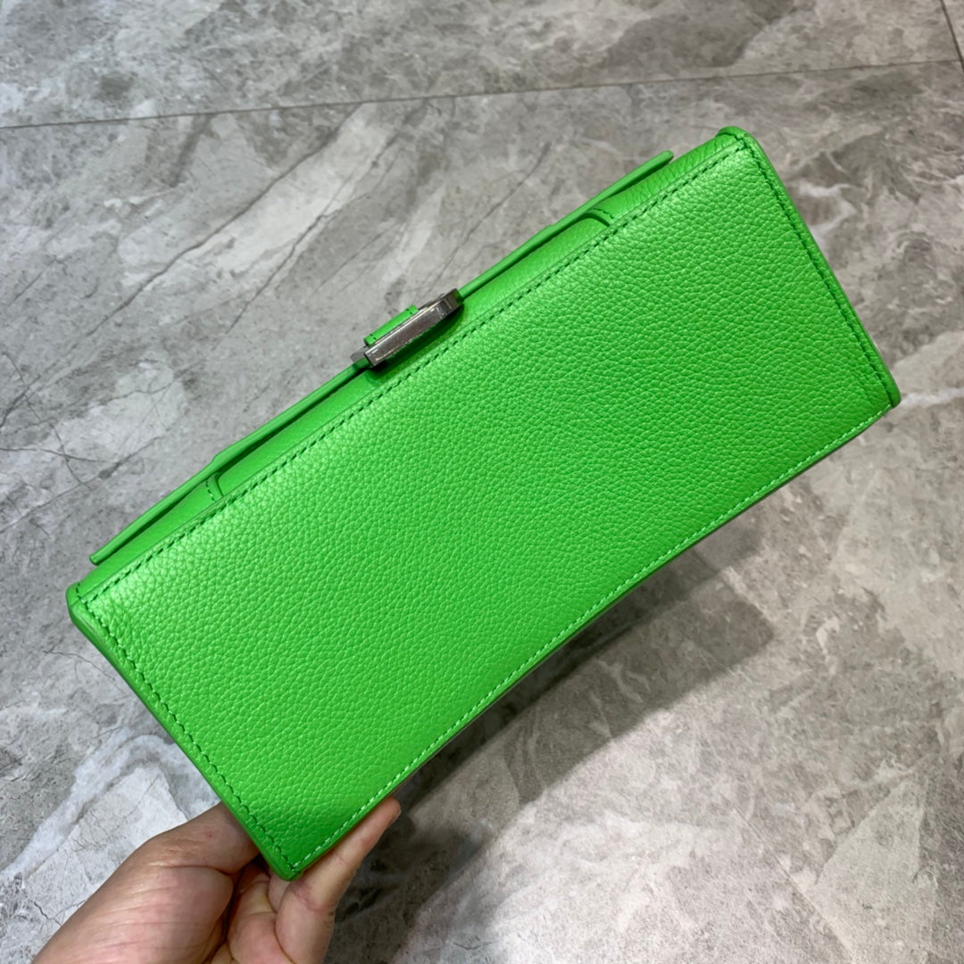Balen Hourglass Small Handbag In Green, For Women, Bags 9in/23cm