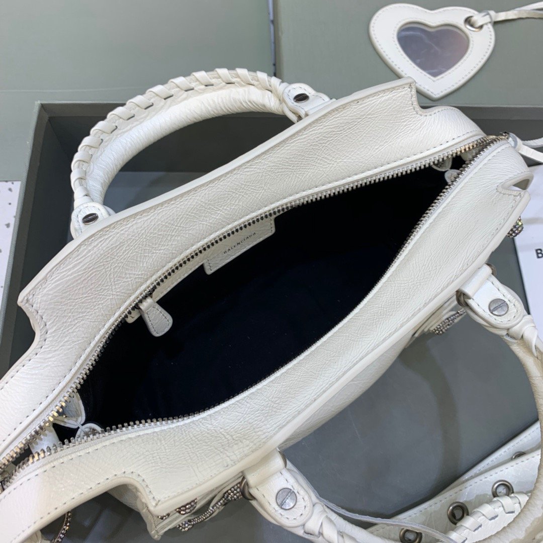 Balen Neo Cagole XS Handbag In White, For Women, Bags 15.3in/39cm 700451210B09104
