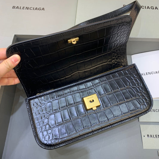 Balen Gossip Small Shoulder Bag Black, For Women, Bags 9.1in/23cm
