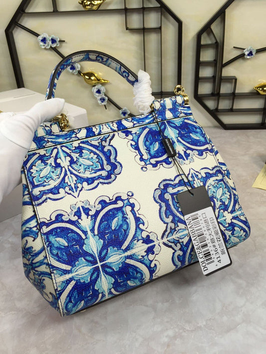 DG Medium Sicily Handbag In Dauphine Muticolour For Women 10.2in/26cm DG