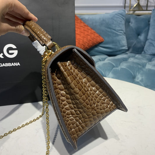 DG Small Devotion Bag Brown For Women 7.5in/19cm
