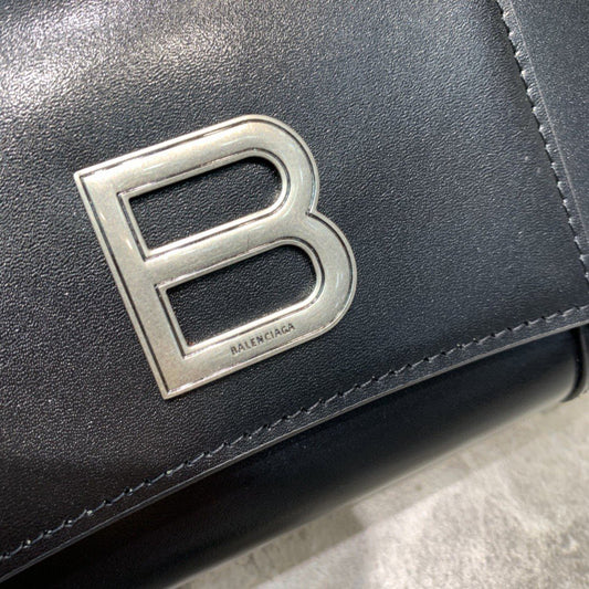 Balen Hourglass Wallet Bag In Black, For Women, Bags 8in/20cm