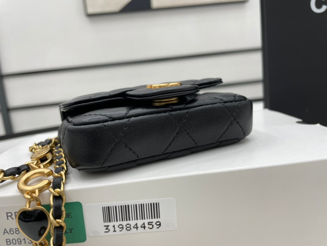 ChanelMini Flap Bag Black For Women, Women’s Bags 3.5in/9cm