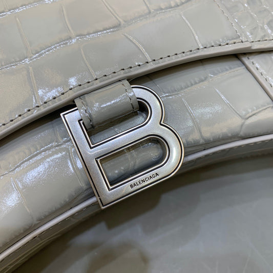 Balen Hourglass Wallet On Chain in Gray, For Women, Bags 9in/23cm