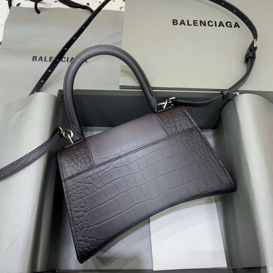 Balen Hourglass Small Handbag In Dark Grey, For Women, Bags 9in/23cm 5935462107U1309