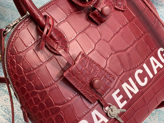 Balen Ville XXS Handbag In Dark Red, For Women, Bags 8.6in/22cm
