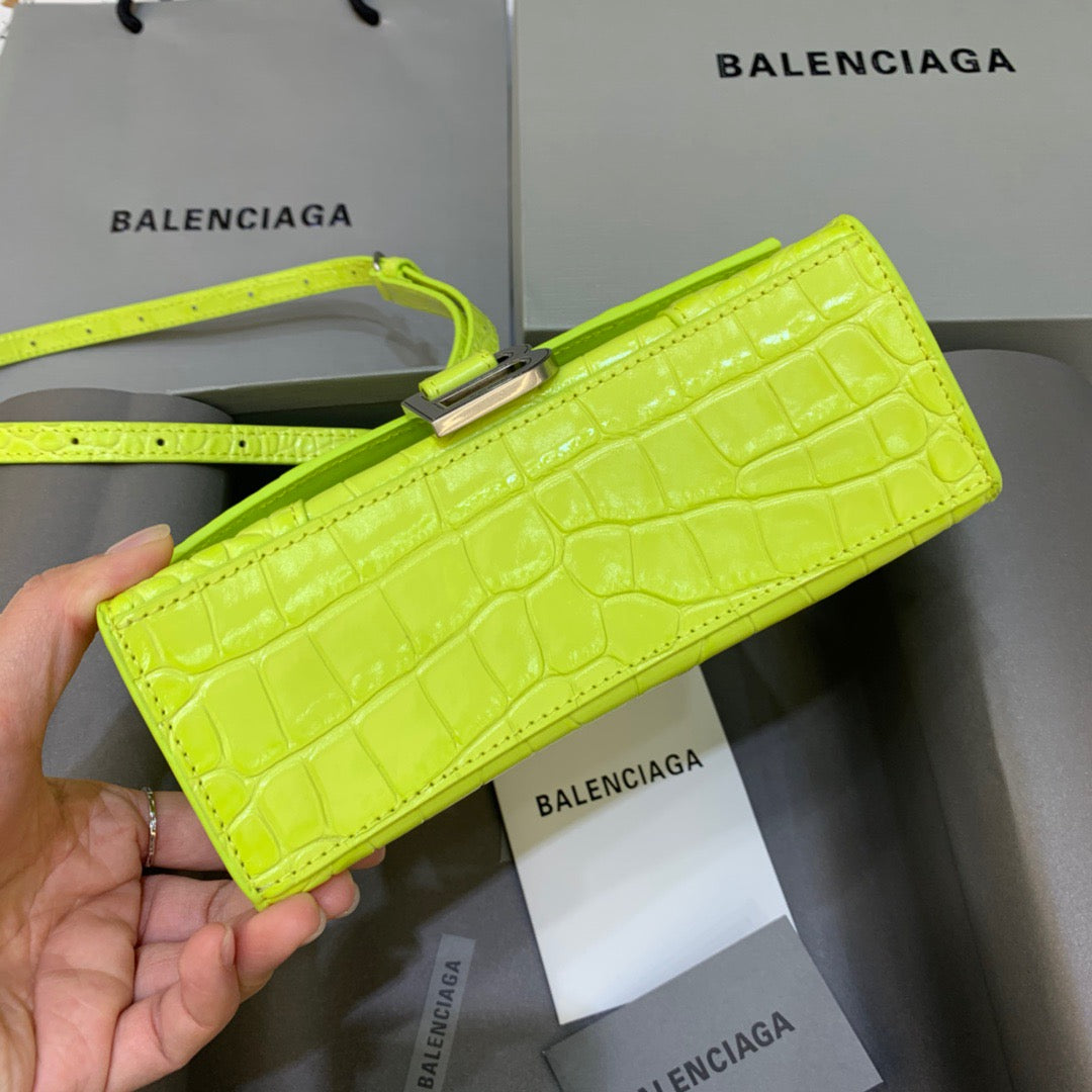 Balen Hourglass XS Handbag In Light Green, For Women, Bags 7.4in/19cm