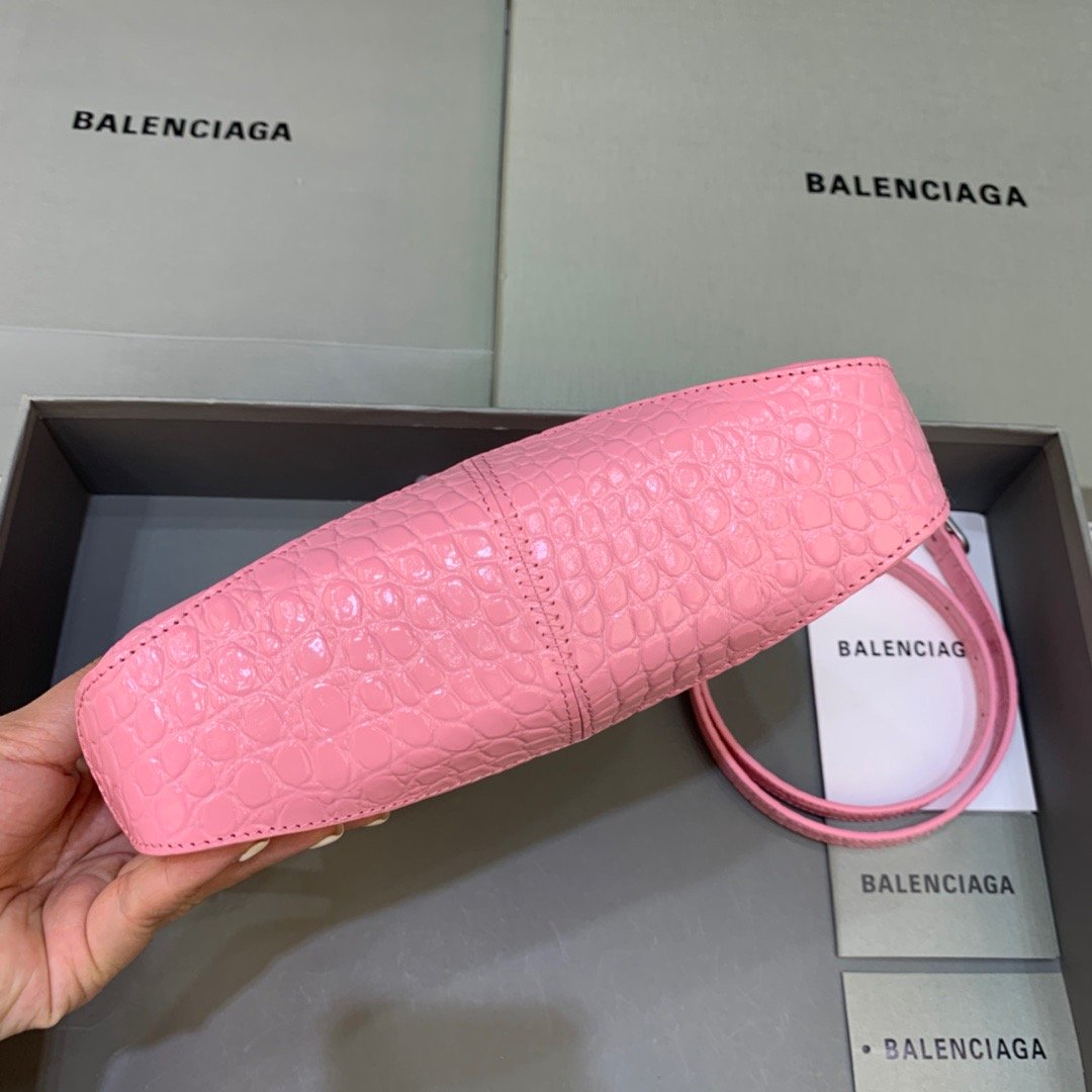 Balen XX Small Hobo Bag In Pink, For Women, Bags 7.8in/20cm