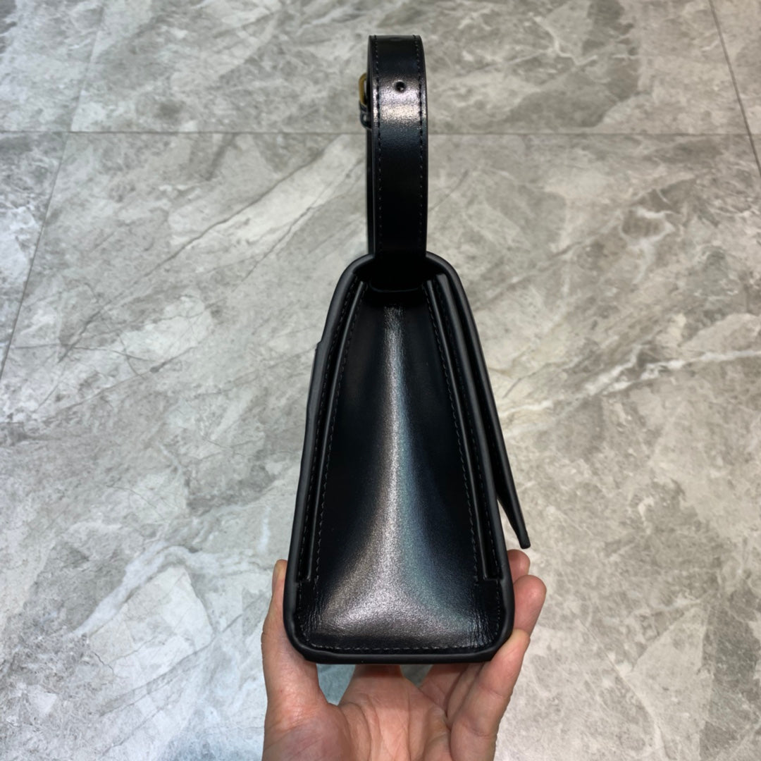 Balen Hourglass Handbag In Black, For Women, Bags 9.8in/25cm