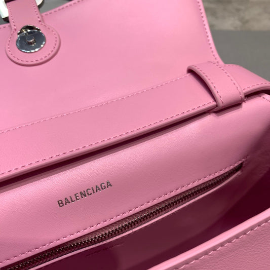 Balen Downtown Small Shoulder Bag In Pink, For Women, Bags 11.8in/30cm 67135329S1Y5906
