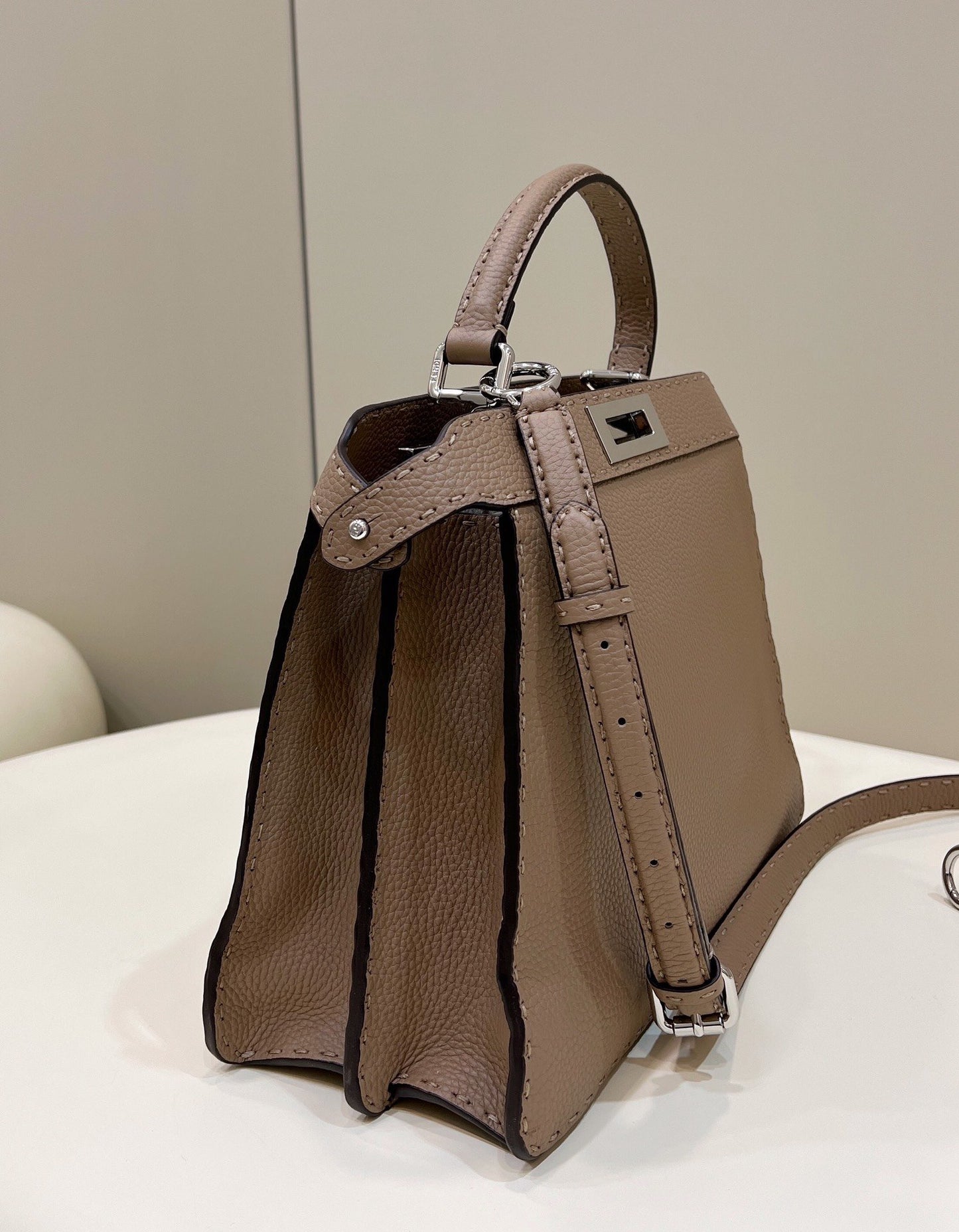 FI Peekaboo ISeeU Medium Brown For Women, Women’s Handbags, Shoulder Bags 13.1in/33.5cm FF