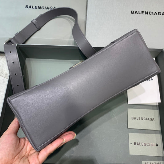 Balen Downtown Small Shoulder Bag In Gray, For Women, Bags 11.8in/30cm 67135329S1Y1604