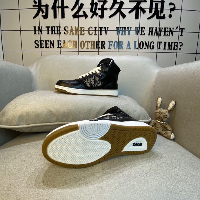 BL - DIR B27 BLACK HIGH-TOP SNEAKER