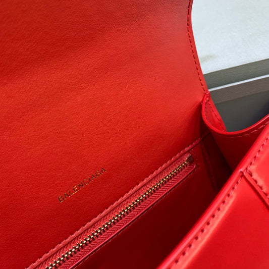 Balen Hourglass Small Handbag In Bright Red, For Women, Bags 9in/23cm 5935461QJ4M6406