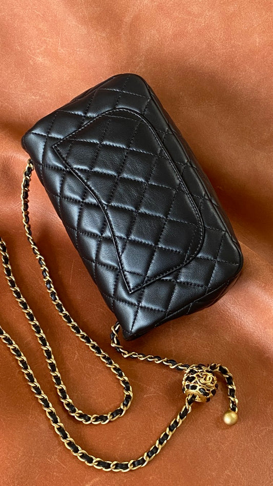 ChanelMini Flap Bag Black For Women, Women’s Bags 7.9in/20cm