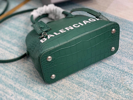 Balen Ville XXS Handbag In Dark Green, For Women, Bags 8.6in/22cm