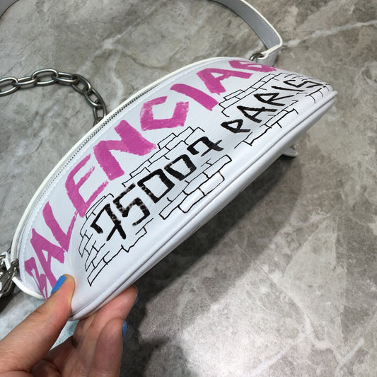 Balen Souvenir XS Belt Bag In White, For Women, Bags 9.5in/24cm
