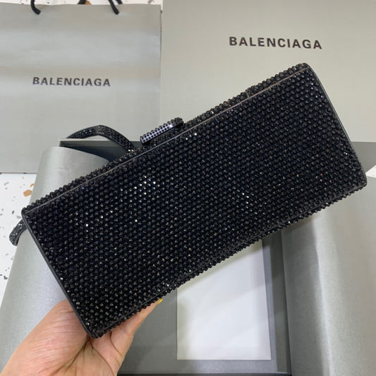 Balen Hourglass XS Handbag In Black, For Women, Bags 7.4in/19cm 59283328D071071