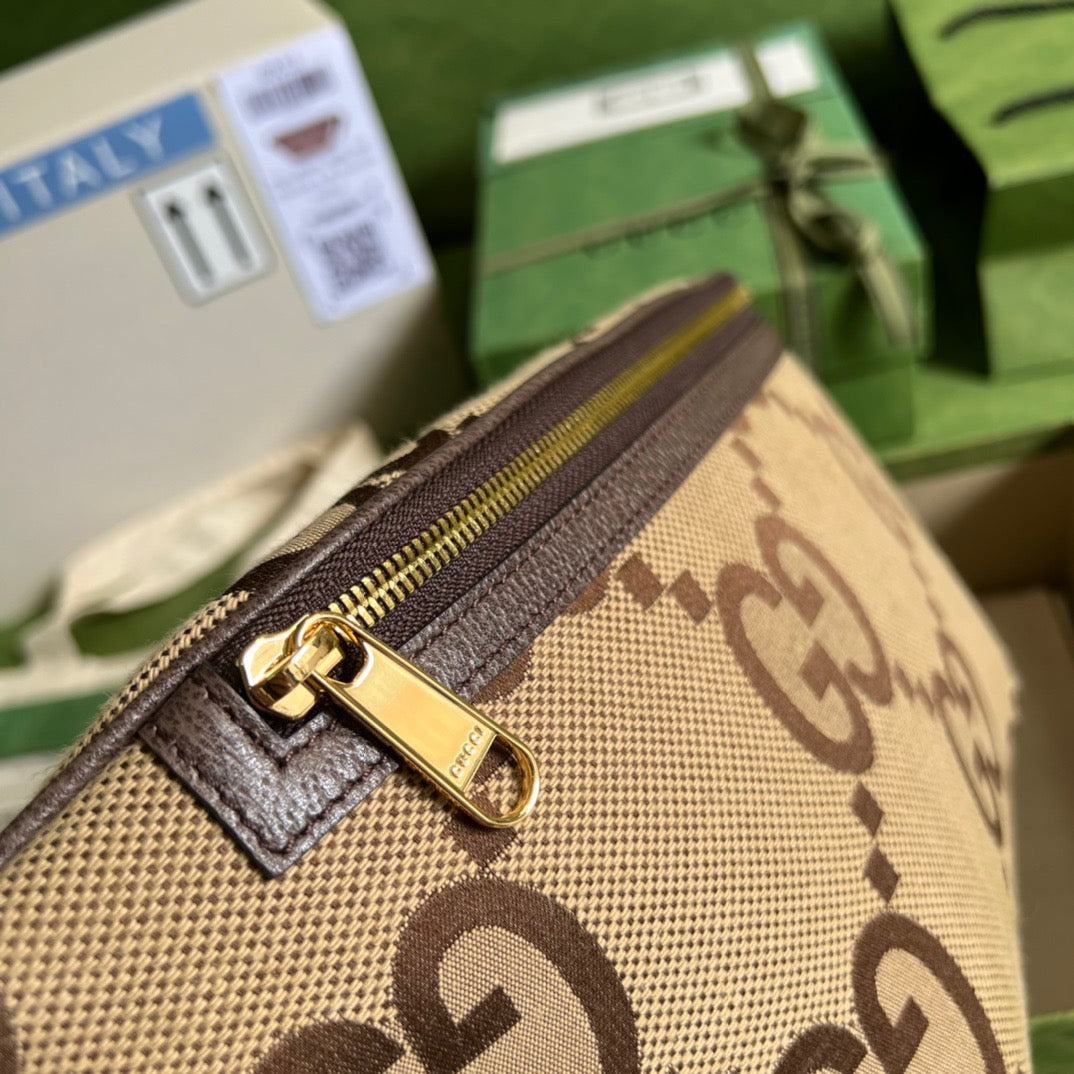 gg Jumbo gg Belt Bag Camel And Ebony Jumbo gg Canvas For Women 15.3in/39cm gg 696031 UKMDG 2570