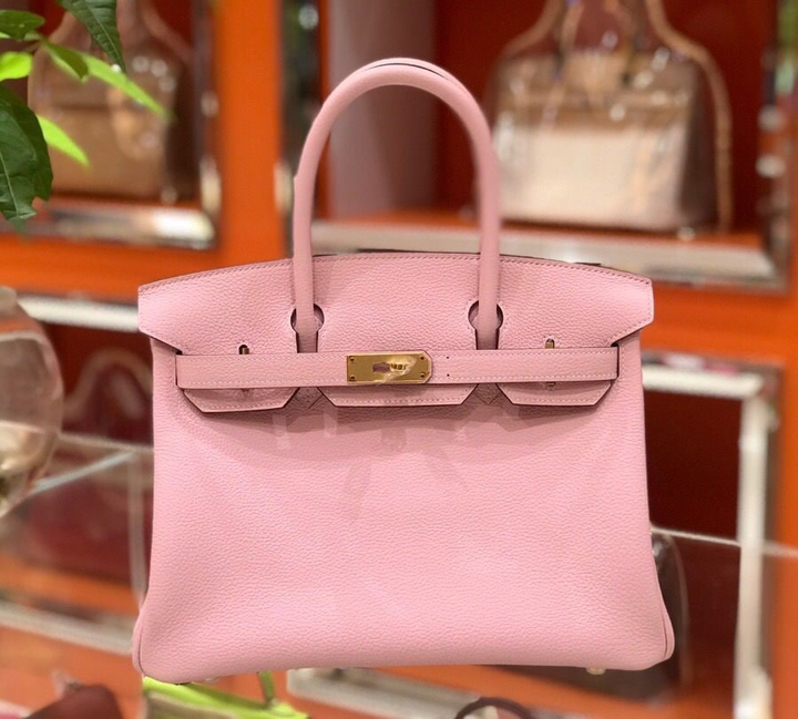 HM Birkin Pink For Women Silver Toned Hardware 9.8in/25cm