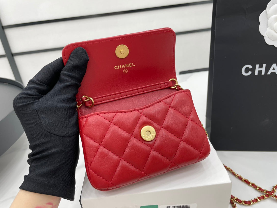 ChanelMini Flap Bag Red For Women, Women’s Bags 7.5in/19cm