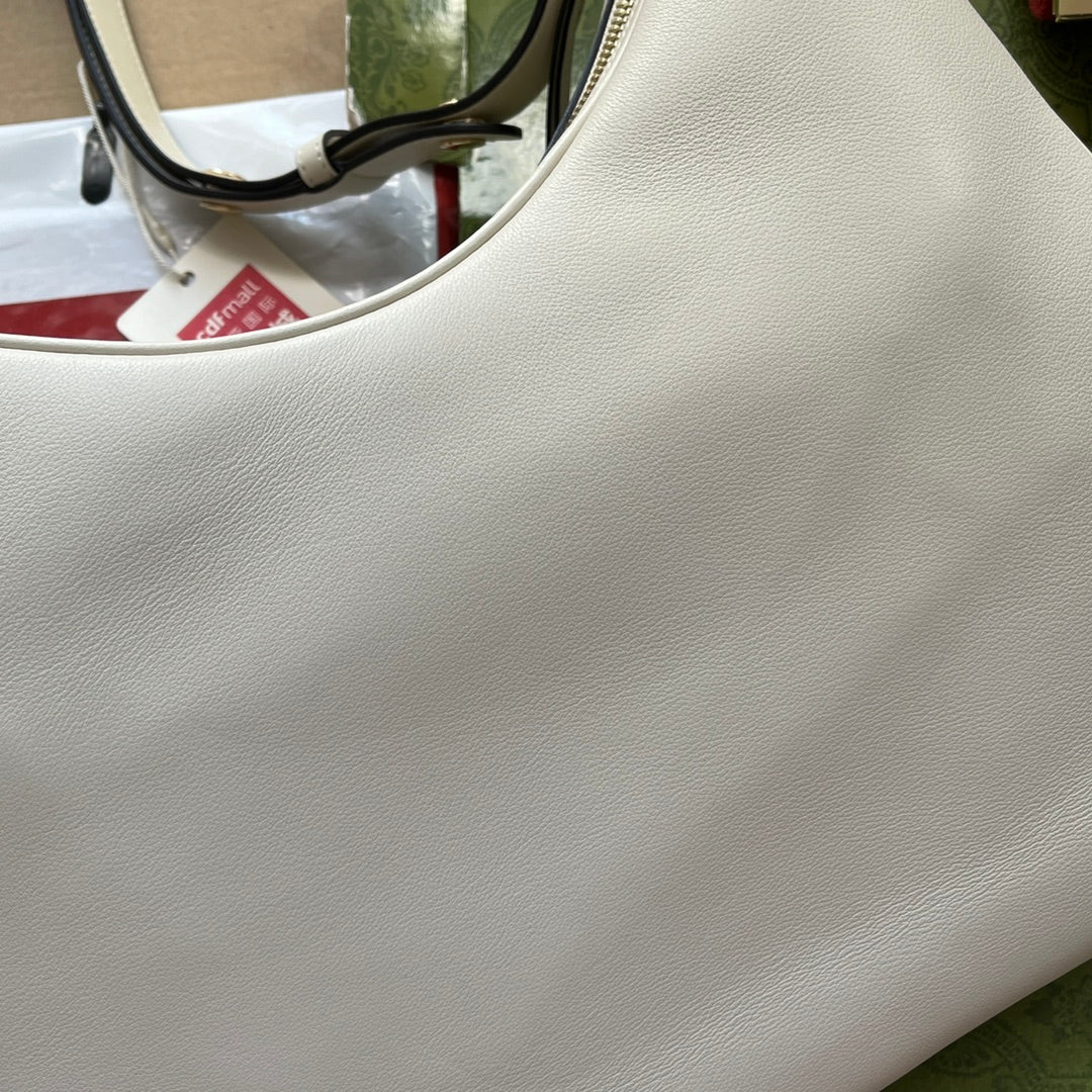 gg Atache Large Shoulder Bag White For Women, Women’s Bags 13.8in/35cm gg 702823 UXWBG 9109