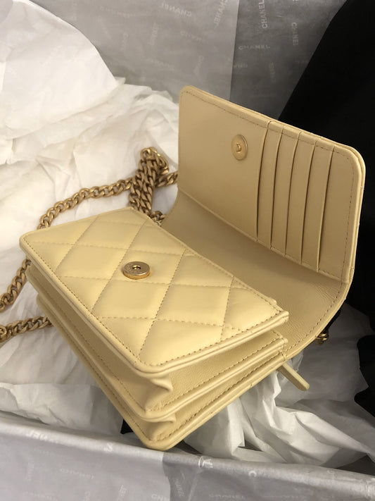 ChanelSpring And Summer 22C Yellow For Women, Women’s Bags 6.1in/15.5cm