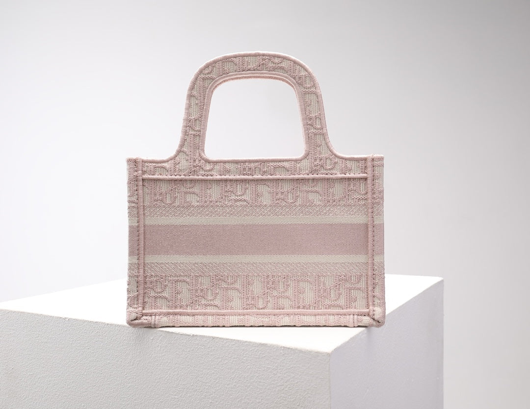 DO1286m Book Tote rose pink mini size 22.5CM Oblique
