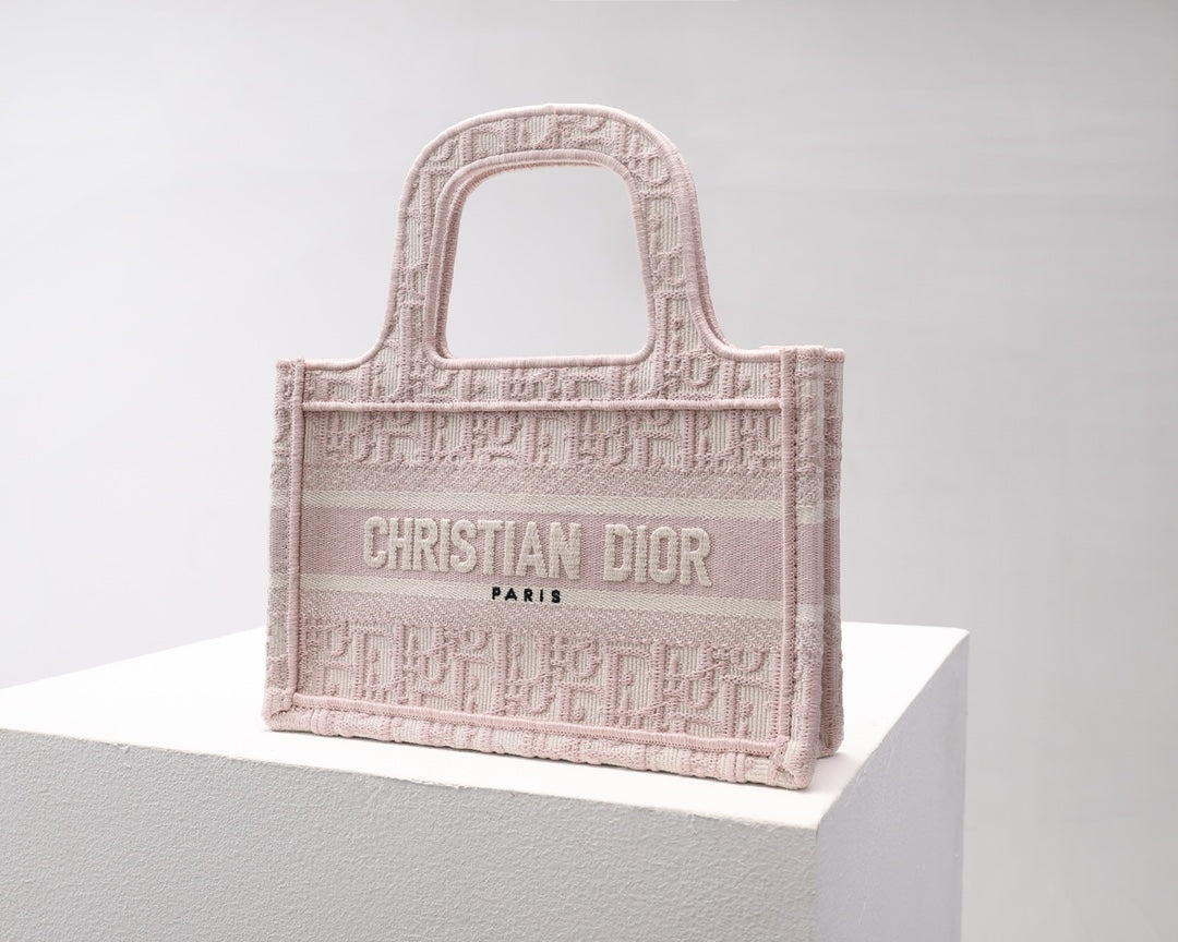 DO1286m Book Tote rose pink mini size 22.5CM Oblique