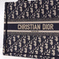 DO1286 Book Tote CHRISTIAN mini 26.5cm Oblique blue-3 Embroidery Handbag