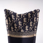 DO1286 Book Tote CHRISTIAN mini 26.5cm Oblique blue-3 Embroidery Handbag