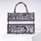 DO1286 Book Tote tiger small MINI navy blue