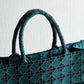 DO1286 Book Tote BIG size 41.5cm 36.5cm Embroidery LOGO red Handbag green-1