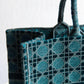 DO1286 Book Tote BIG size 41.5cm 36.5cm Embroidery LOGO red Handbag green-1