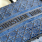 DO1286 Book Tote BIG size 41.5cm 36.5cm Embroidery LOGO red Handbag blue