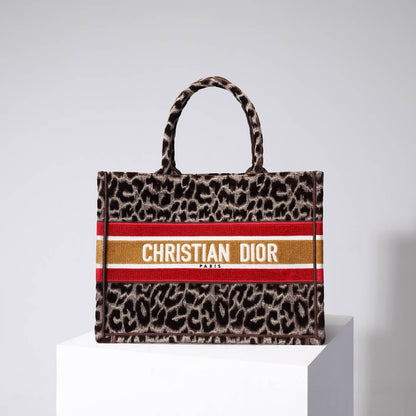 DO1286 Book Tote BIG size 41.5cm 36.5cm Embroidery LOGO red Handbag Beige Mizza