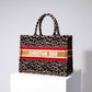 DO1286 Book Tote BIG size 41.5cm 36.5cm Embroidery LOGO red Handbag Beige Mizza