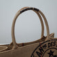 DO1286 Book Tote BIG size 41.5cm 36.5cm Embroidery LOGO red Handbag grey-3