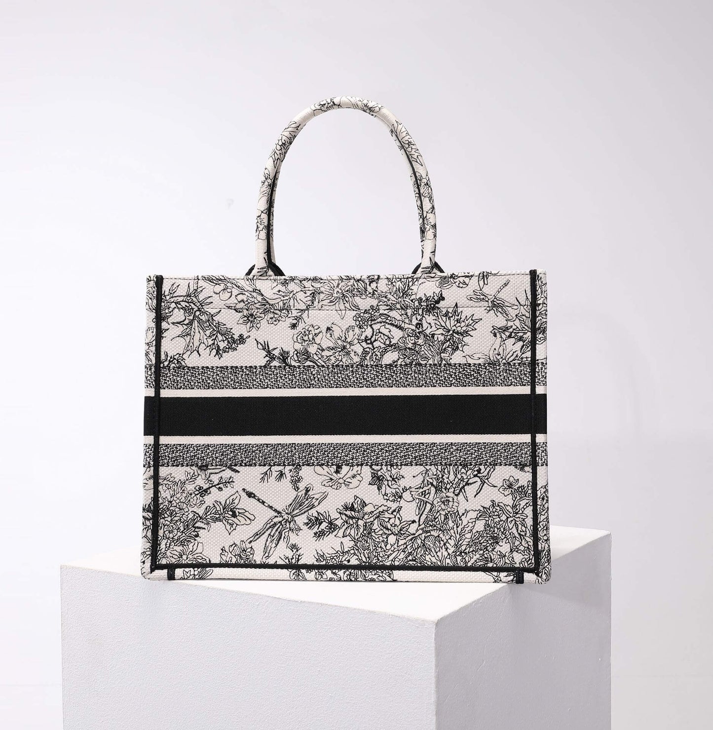 DO1286 Book Tote tote bag grey Embroidery LOGO