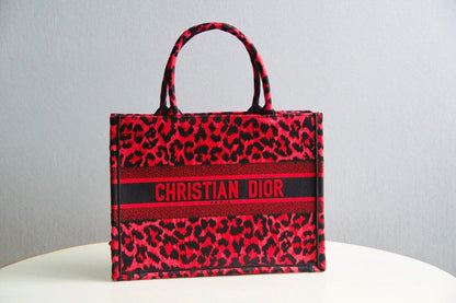 DO1286 Book Tote BIG size 41.5cm 36.5cm Embroidery LOGO red Handbag maroon-3
